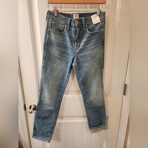 J.Crew Vintage Straight Jeans 27 10" High Rise Light Wash NWT